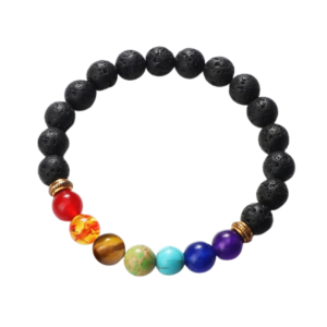 7 Chakra Bracelet with Lava Stone